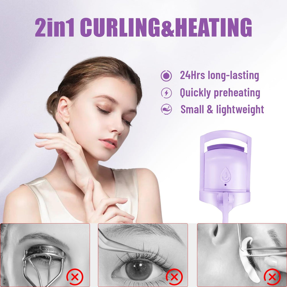F BOMB curler shows silicone safety pad to protect eyelids and lashes.