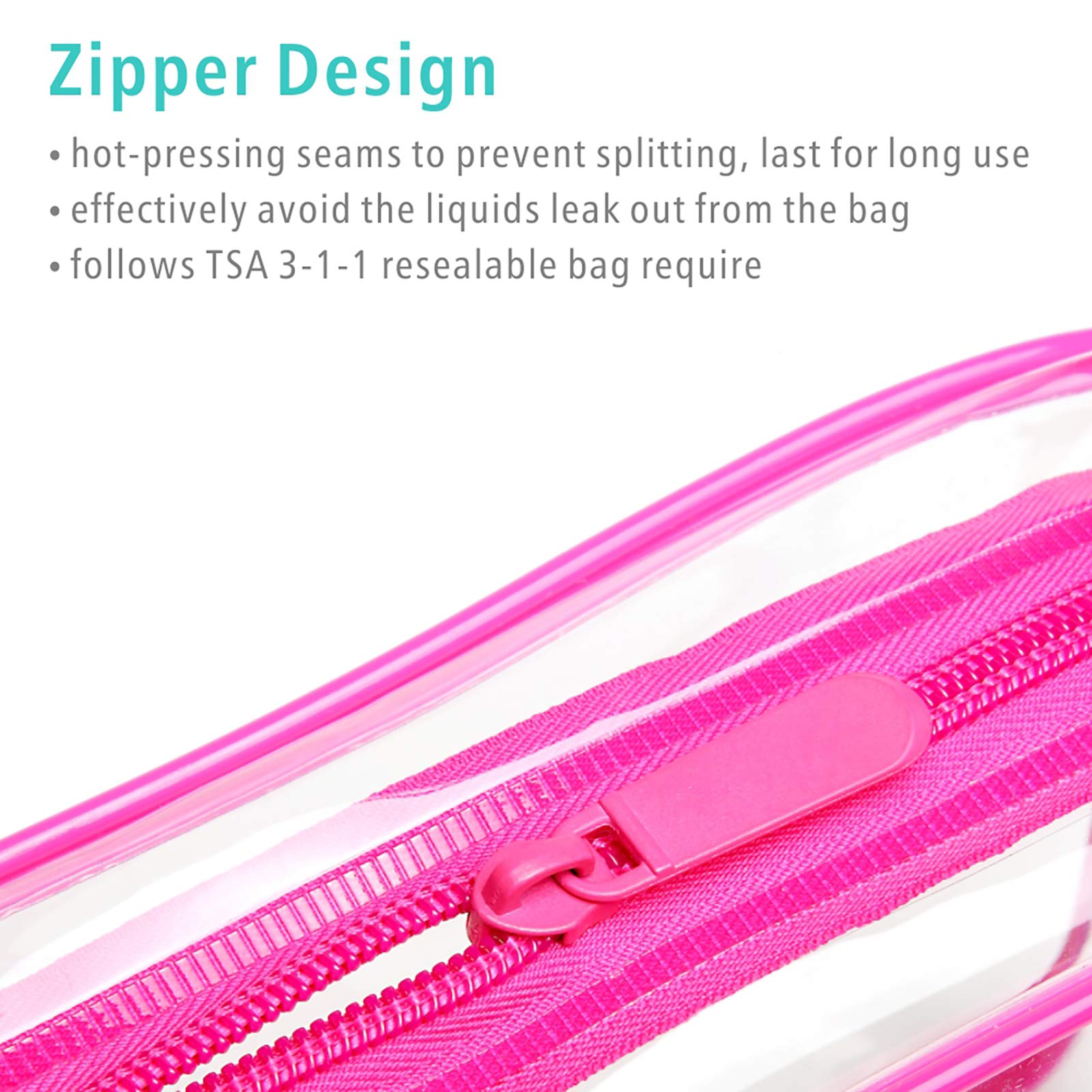 F-color clear bag offers instant visibility for cosmetics, medicines, and cables while traveling.