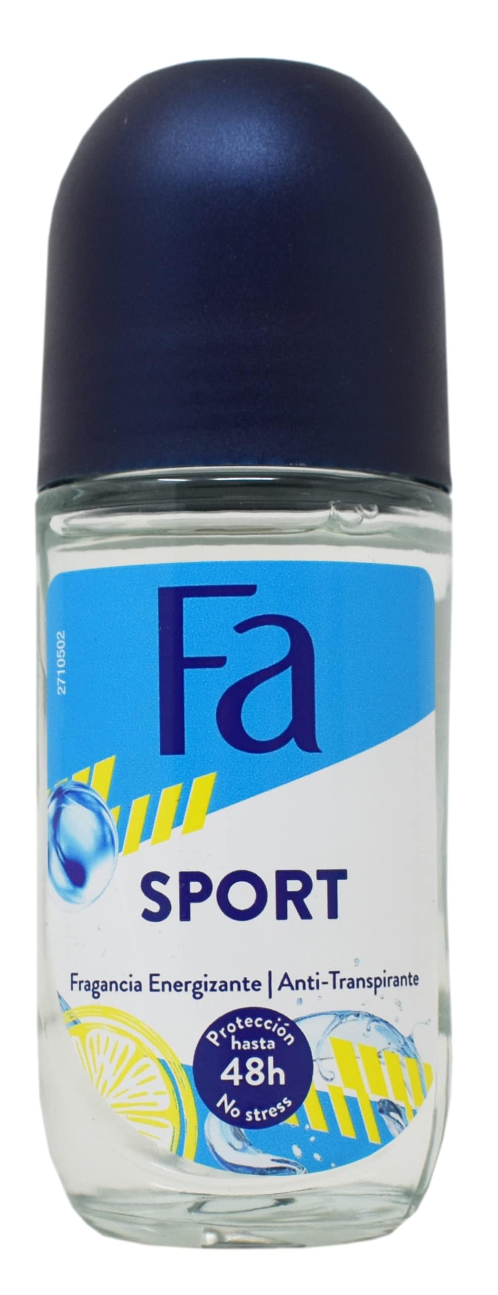 Fa Deodorant Roll-On Sport scent closeup – crisp, refreshing aroma for daily confidence.