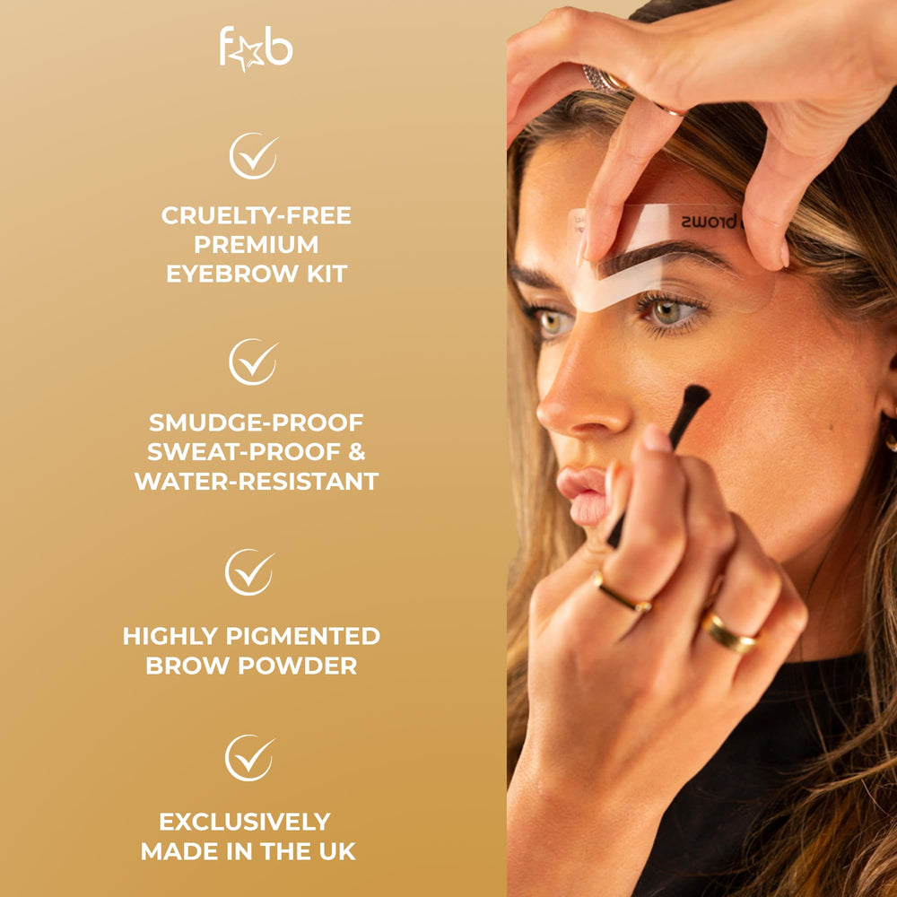 Fab Brows Duo eyebrow powder provides long-lasting, blendable color.