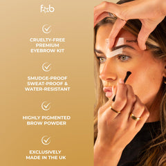 Fab Brows Duo eyebrow powder provides long-lasting, blendable color.