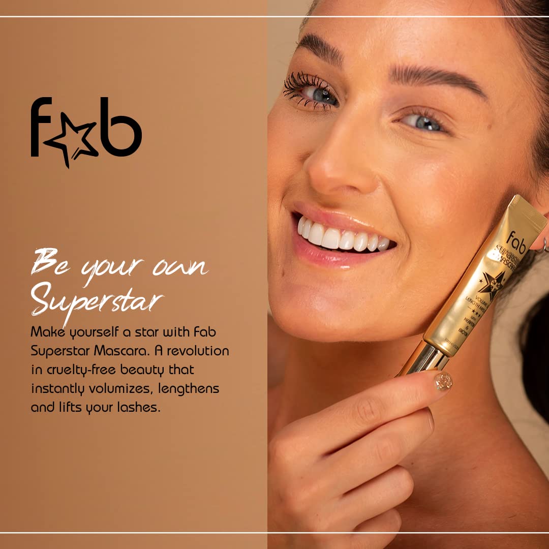 Fab Brows Mascara brush demonstrates clump-free, smooth application.