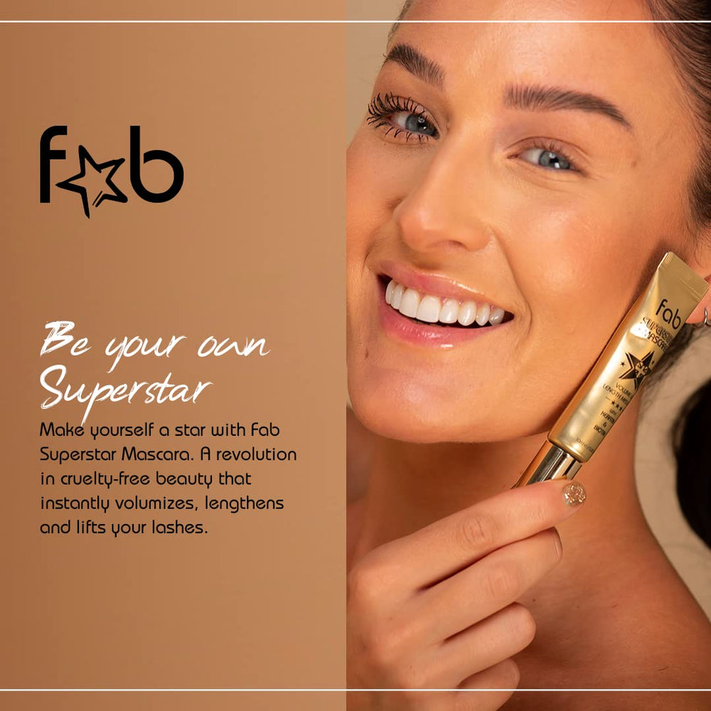 Fab Brows Mascara brush demonstrates clump-free, smooth application.