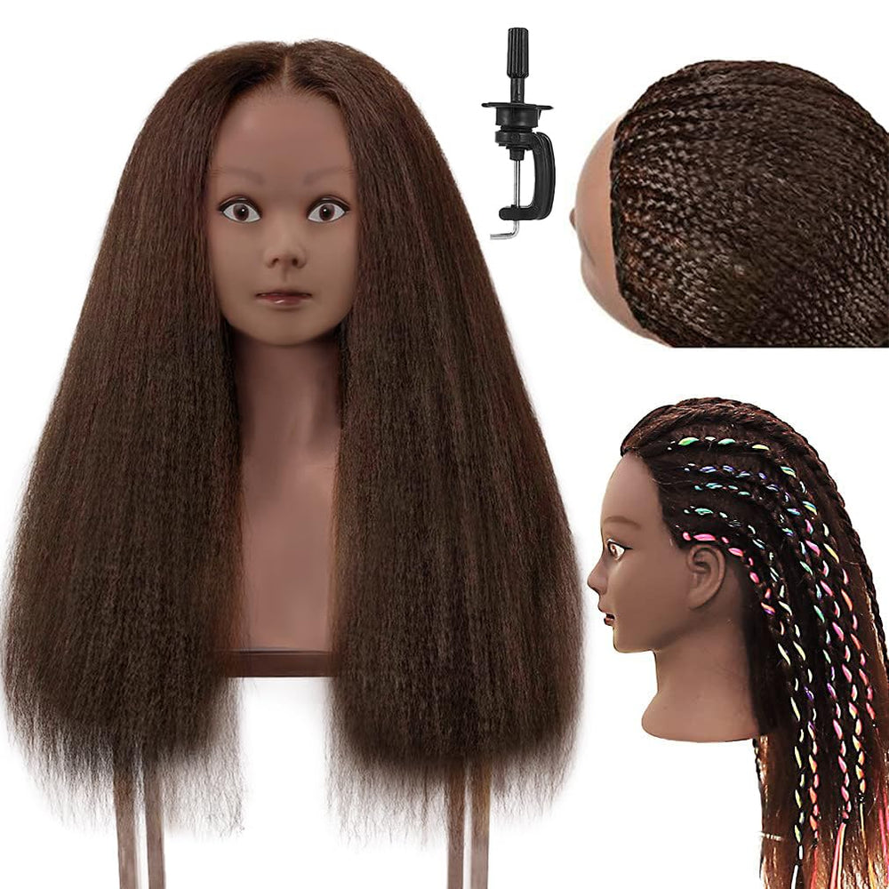 FABA mannequin head with real hair for realistic practice and styling