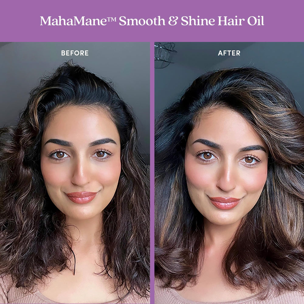 Fable & Mane MahaMane oil texture close-up shows rich hydration