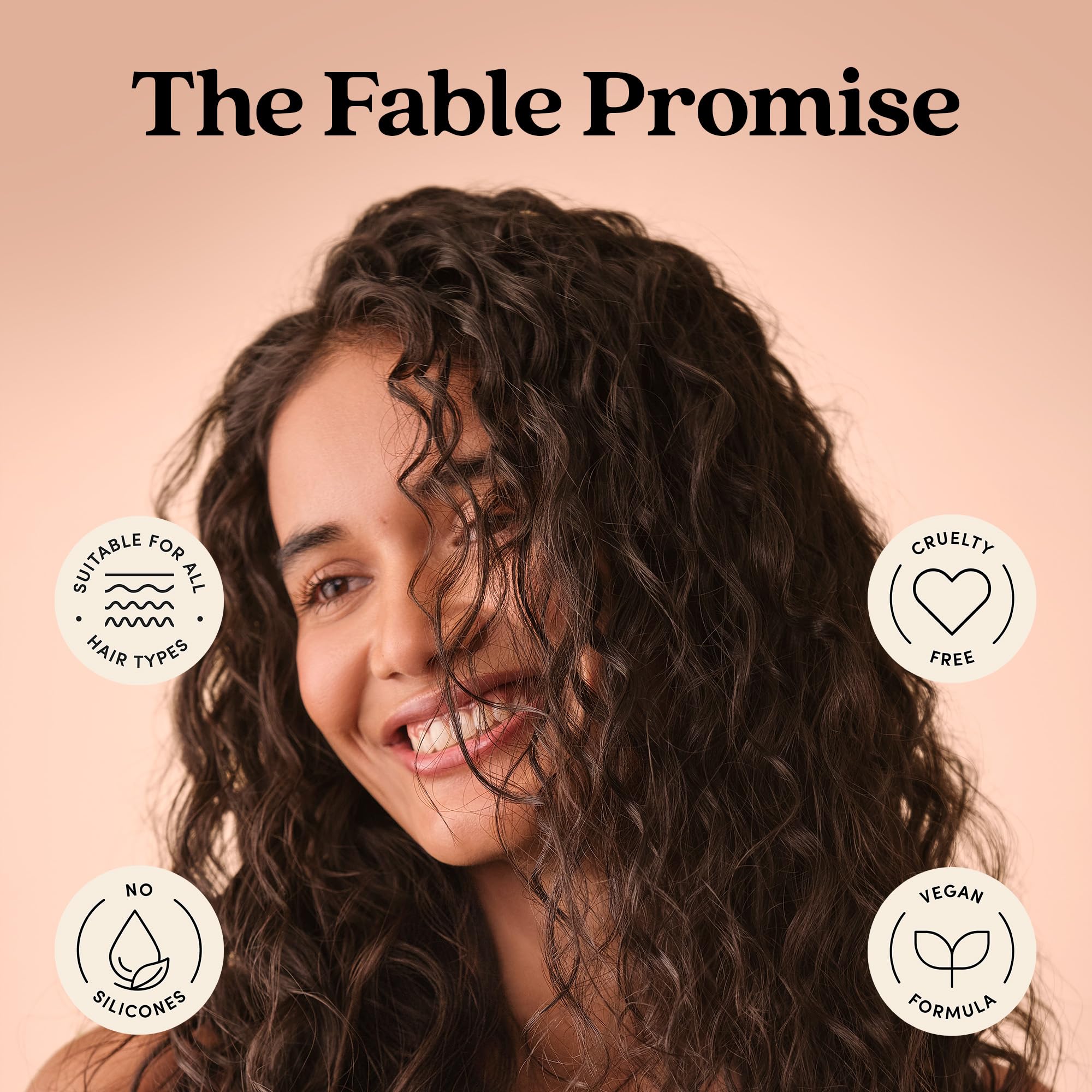 Fable & Mane Volumizing Shampoo in a color-safe formula illustration.