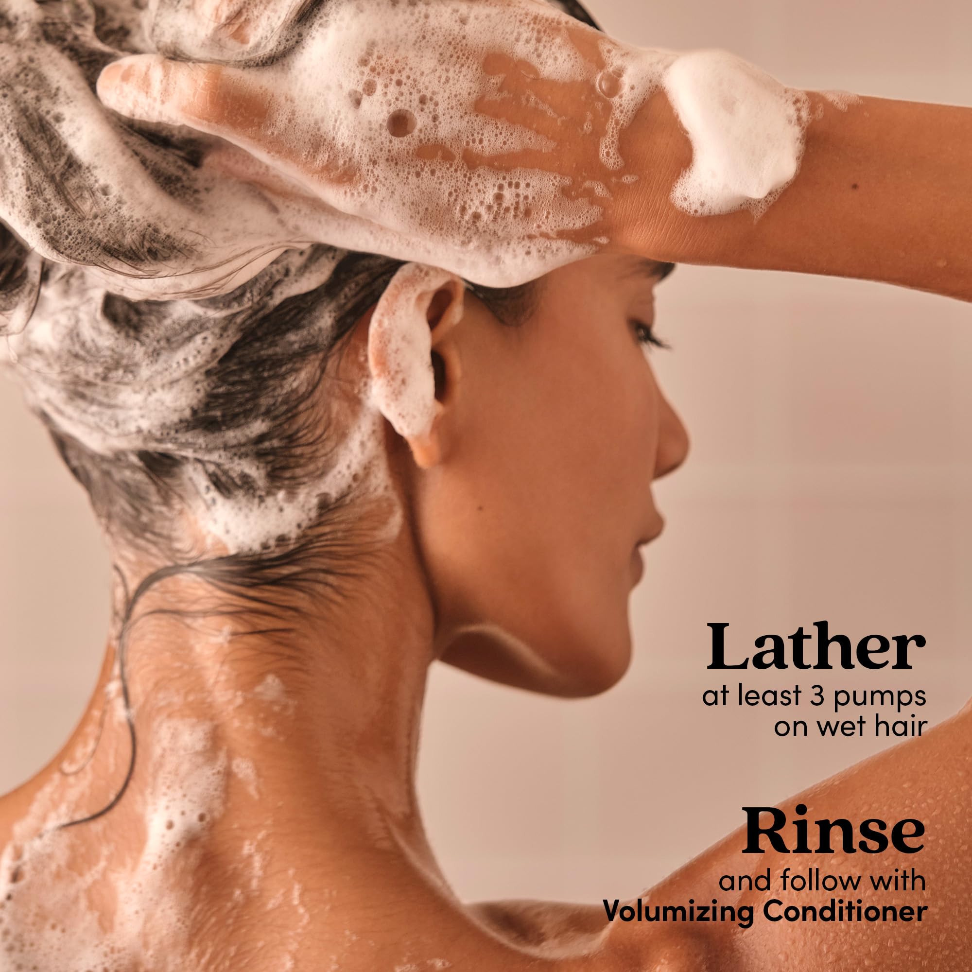 Fable & Mane Volumizing Shampoo features onion juice for fortifying hair strands.
