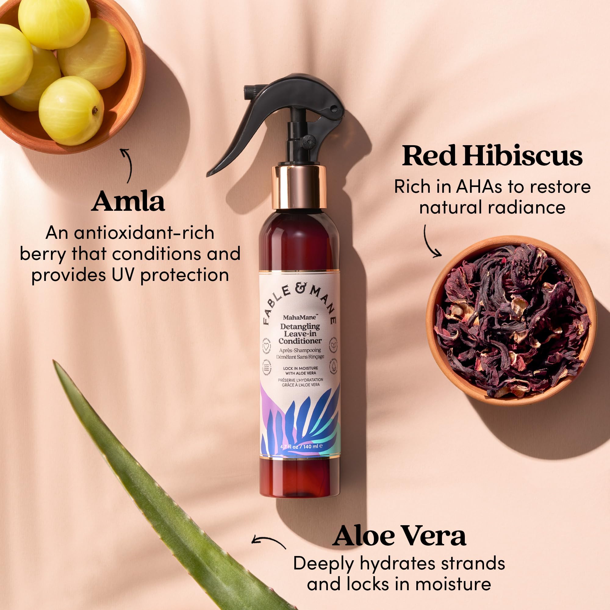 Fable & Mane detangling routine showing smooth, frizz-free hair after use