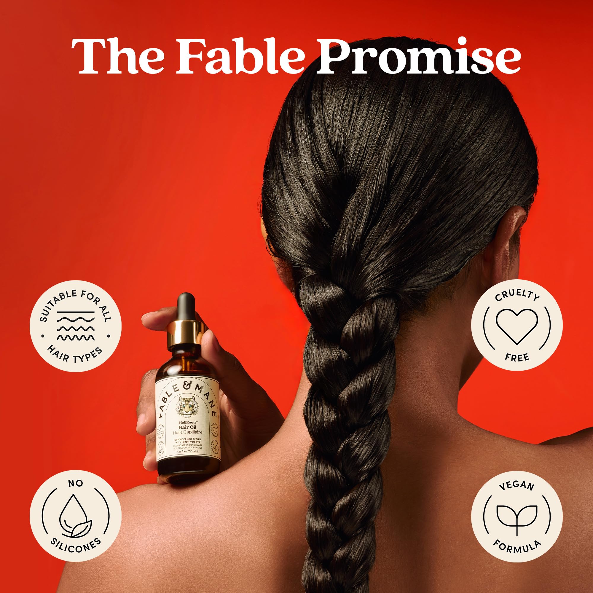 Fable & Mane HoliRoots floral jasmine scent evokes spa-like experience.