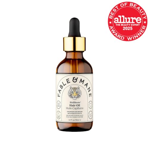 Fable & Mane HoliRoots oil pump top closeup for easy, mess-free application.