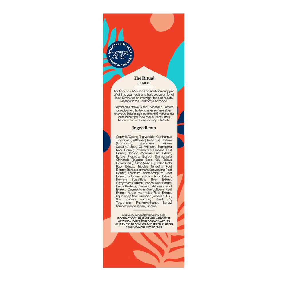 Fable & Mane HoliRoots vegan, cruelty-free logo beside product packaging.