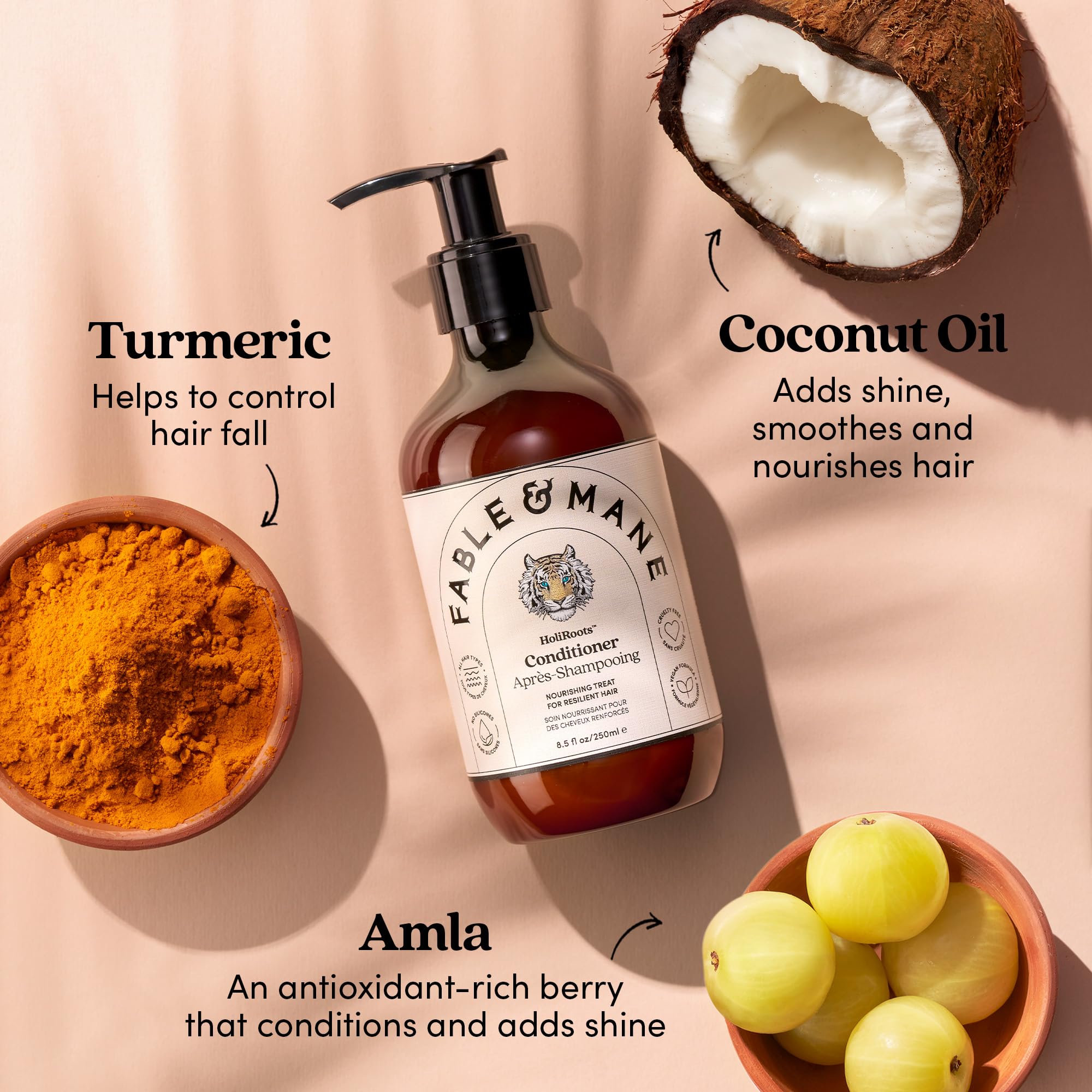 Fable & Mane color-treated hair stays vibrant after conditioning with this formula.