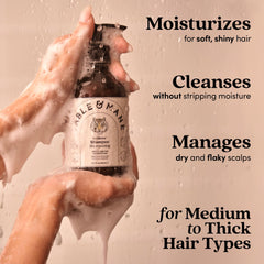 Fable & Mane Hydrating Shampoo coconut oil ingredient for shine and nourishment.
