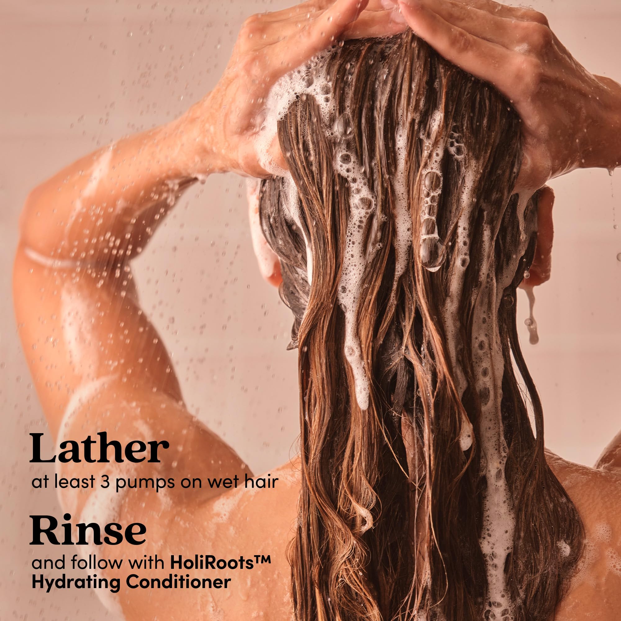 Fable & Mane Hydrating Shampoo easy-pump bottle for daily use.