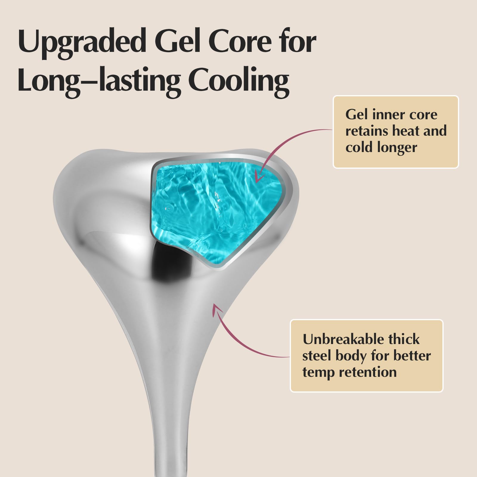 Fabludo 2-in-1 Gua Sha Cryo Sticks jawline V-groove smooths contour.