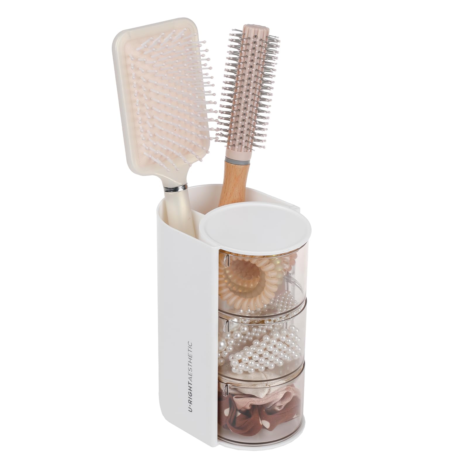 FABROK 3-layer clear organizer shows hair accessories for quick access