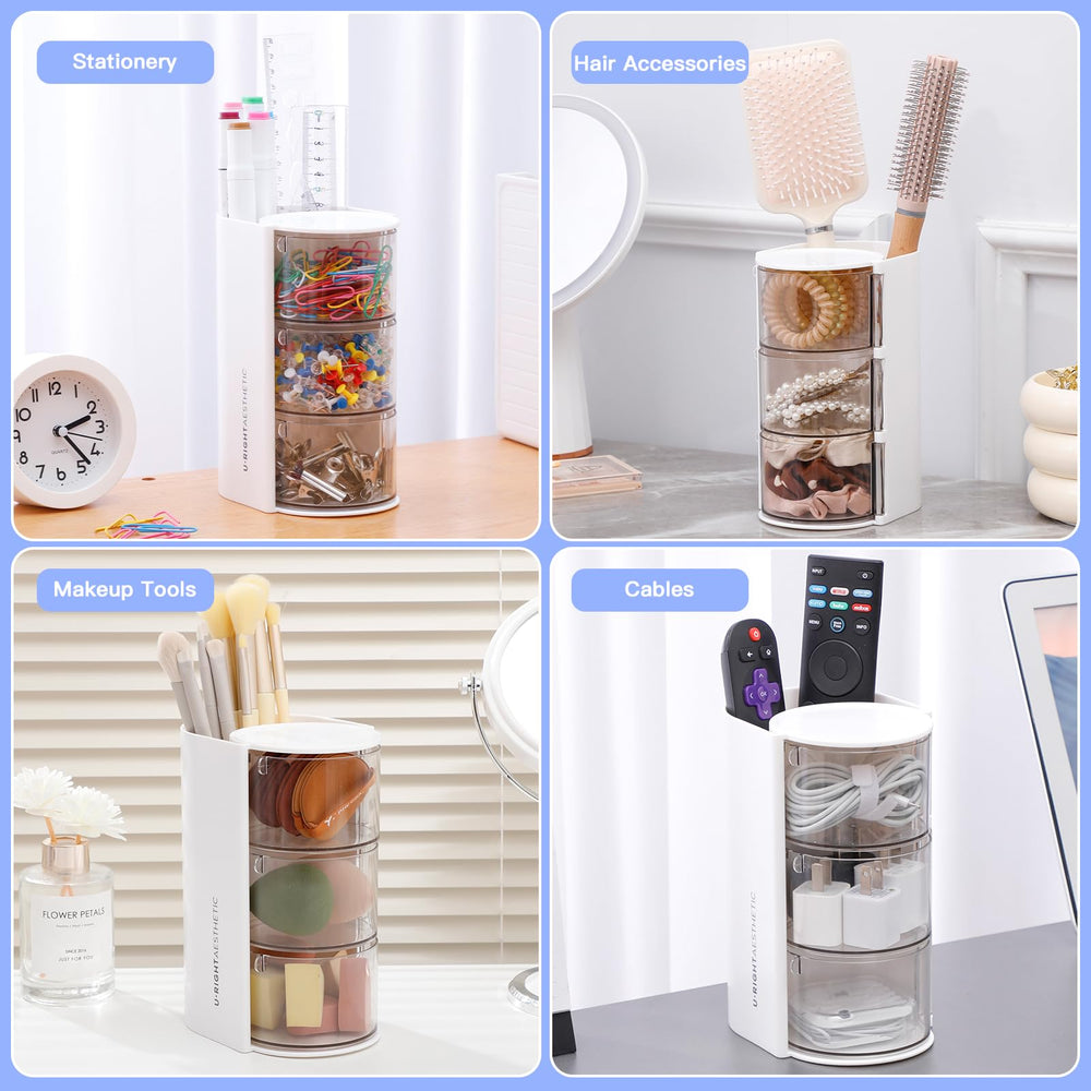 fabrok clear plastic storage for cotton swabs and small accessories