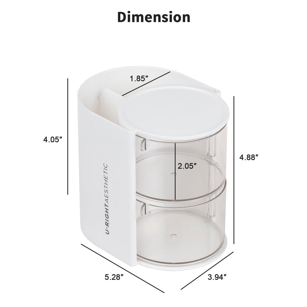 FABROK Dual-Compartment Makeup Brush Holder keeps brushes tidy and protected.
