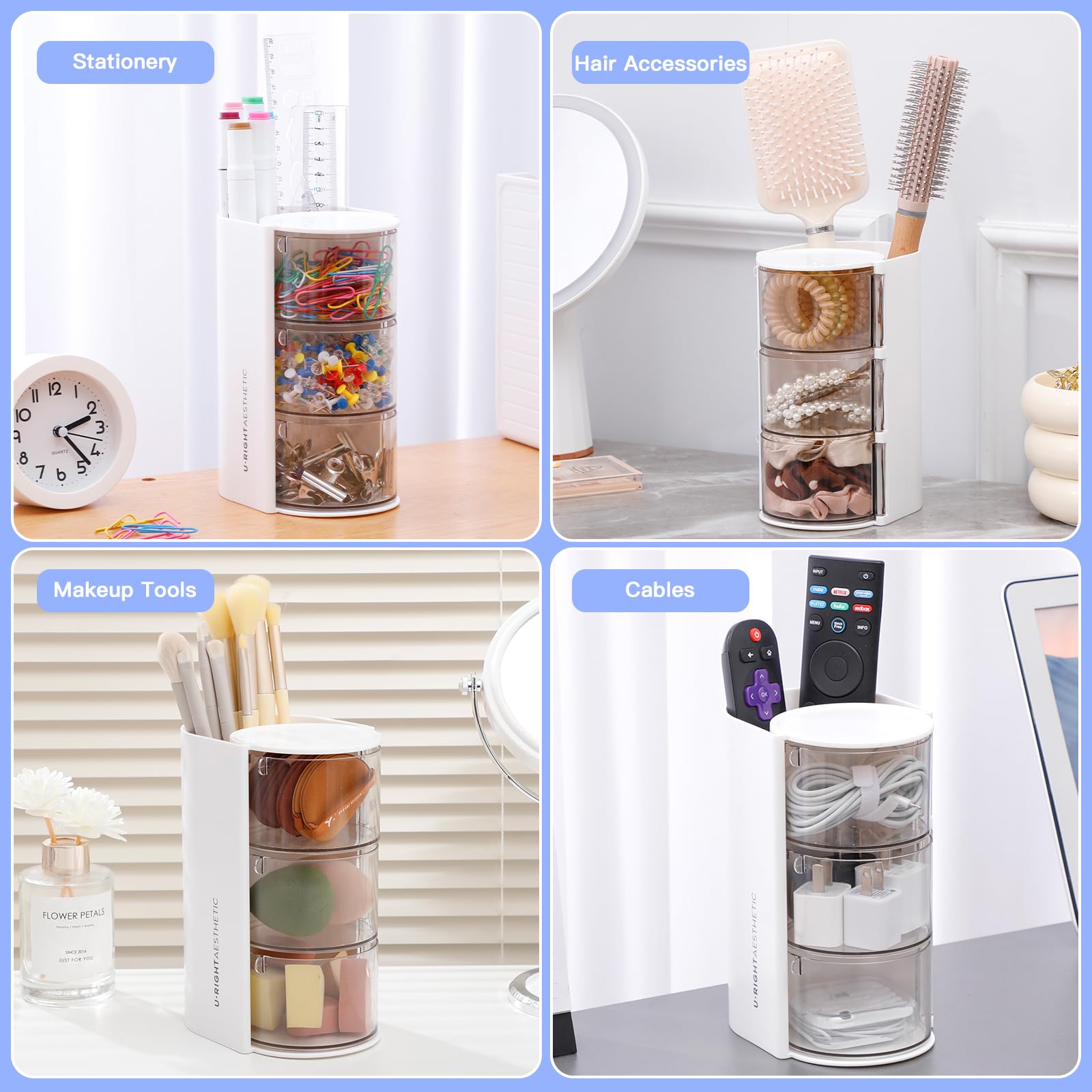 FABROK makeup brush storage keeps vanity organized and tidy