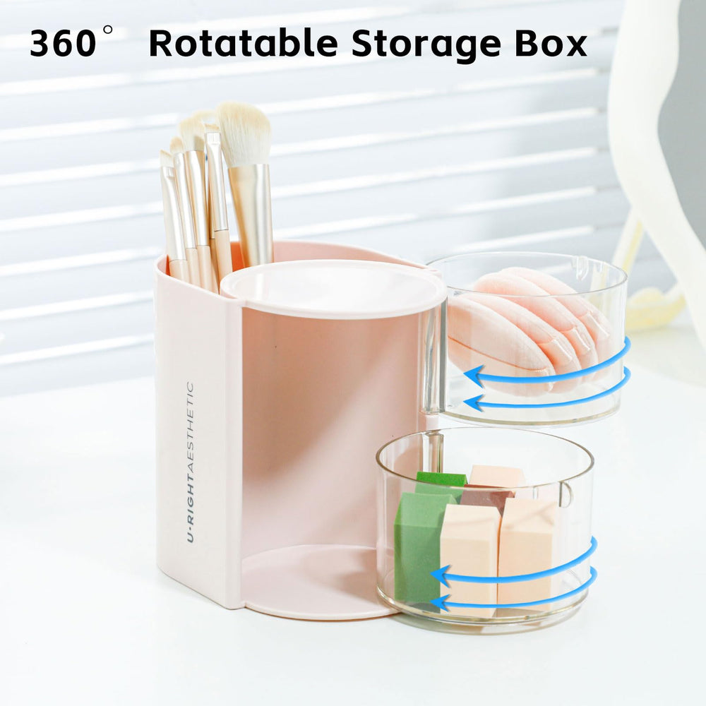FABROK makeup brush storage keeps tools tidy and ready for touch-ups.