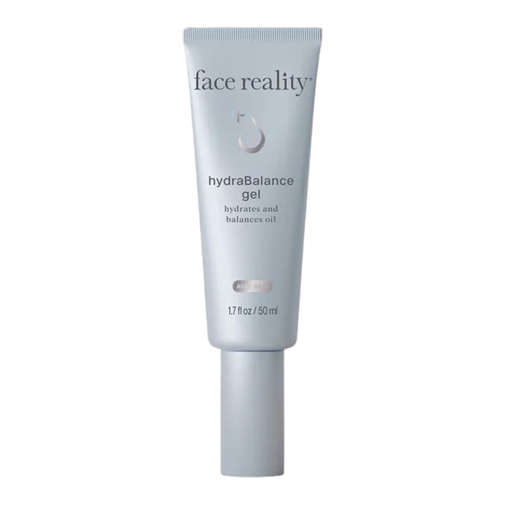 Face Reality Hydrabalance hydrating gel application showing lightweight hydration and shine control.