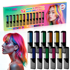 FACEGEM LONDON neon collection chalk adds vibrant festival-ready color with easy washout