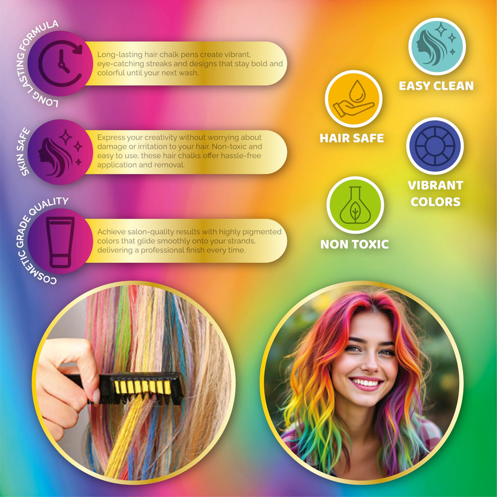 FACEGEM LONDON neon festival chalk shown on model for bold color bursts