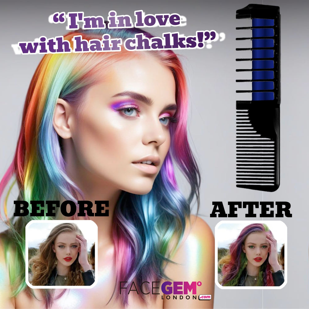 FACEGEM LONDON neon pixel chalk set for quick party styling