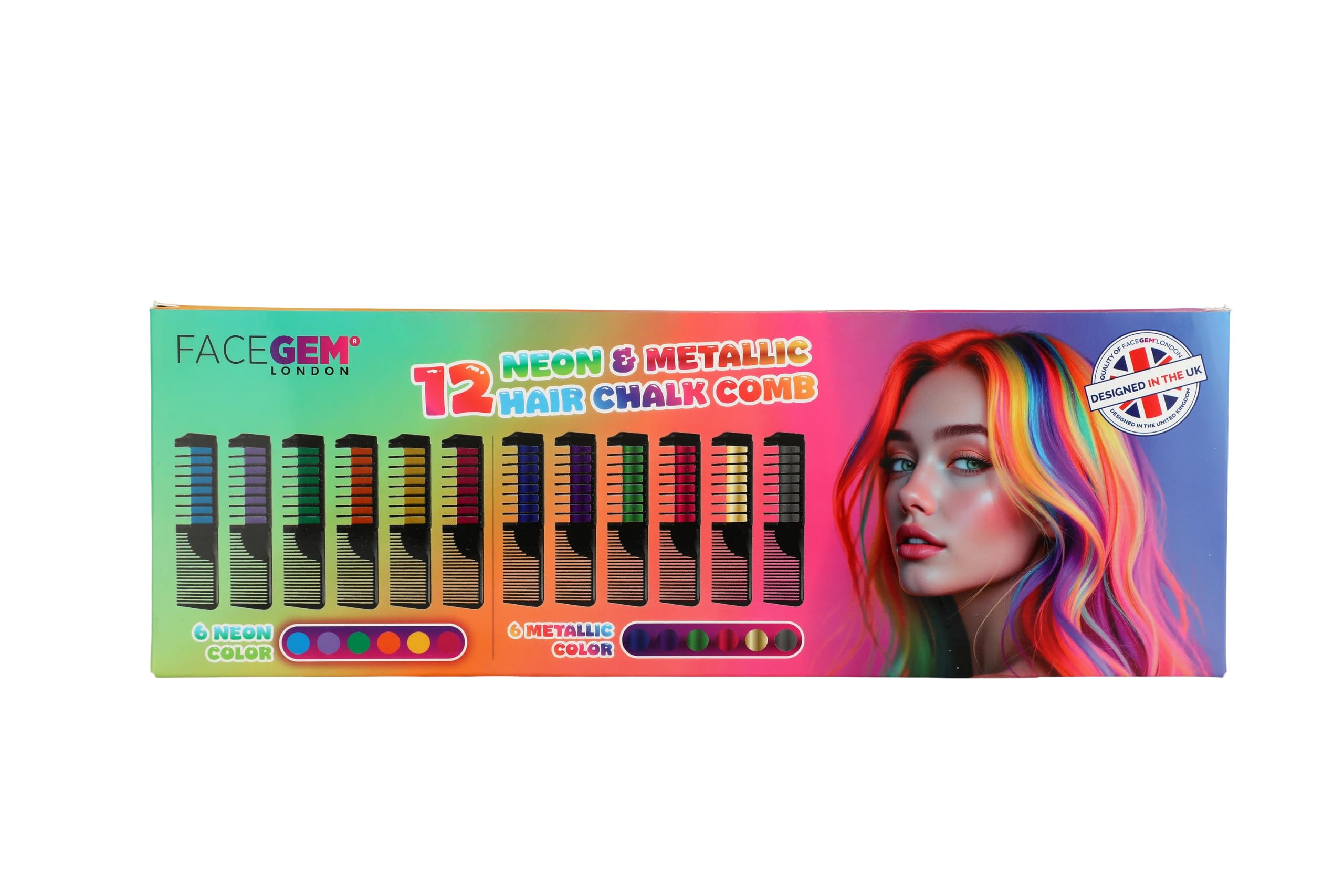 FACEGEM LONDON washable chalk set offers mess-free styling for kids and teens