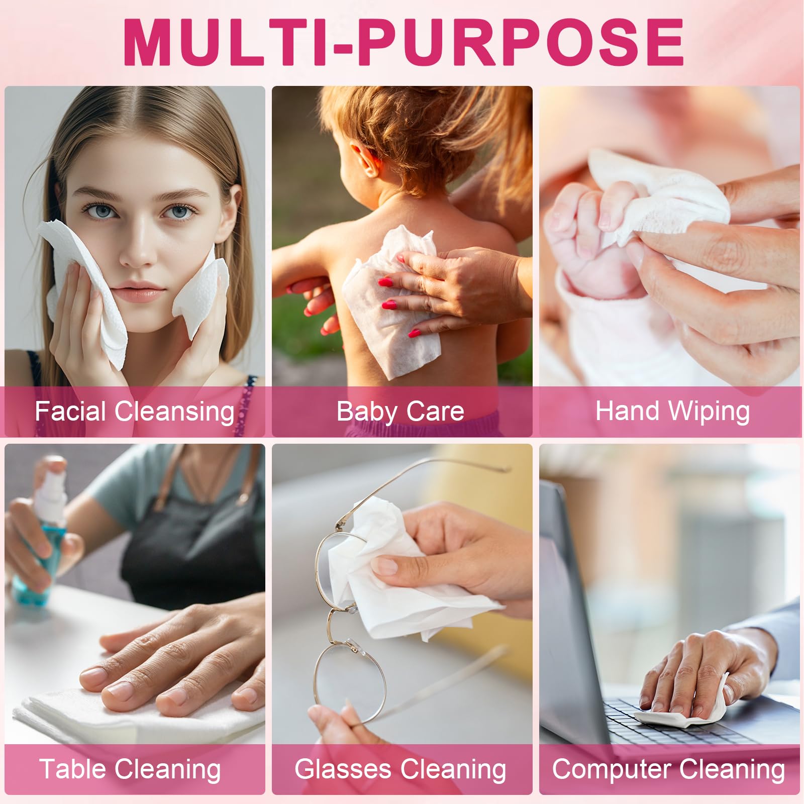 FACEMADE skin-friendly towels with no lint for delicate skin