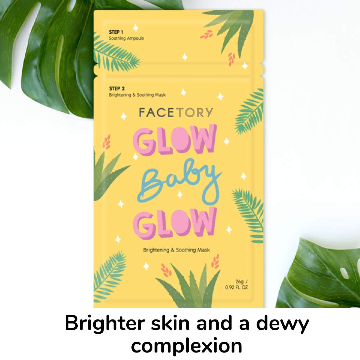 FACETORY Glow Baby Glow cupra mask material—soft cotton surface enhances absorption and comfort.