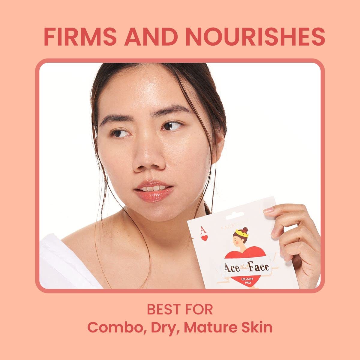 FACETORY hyaluronic acid mask closeup, provides intense hydration.