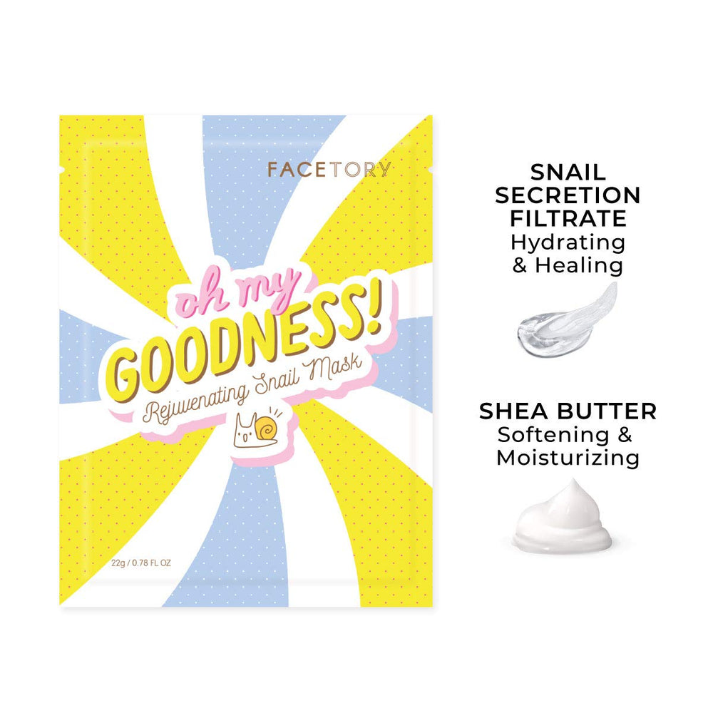 FACETORY packaging display shows cruelty-free Korea-made masks for daily pampering.
