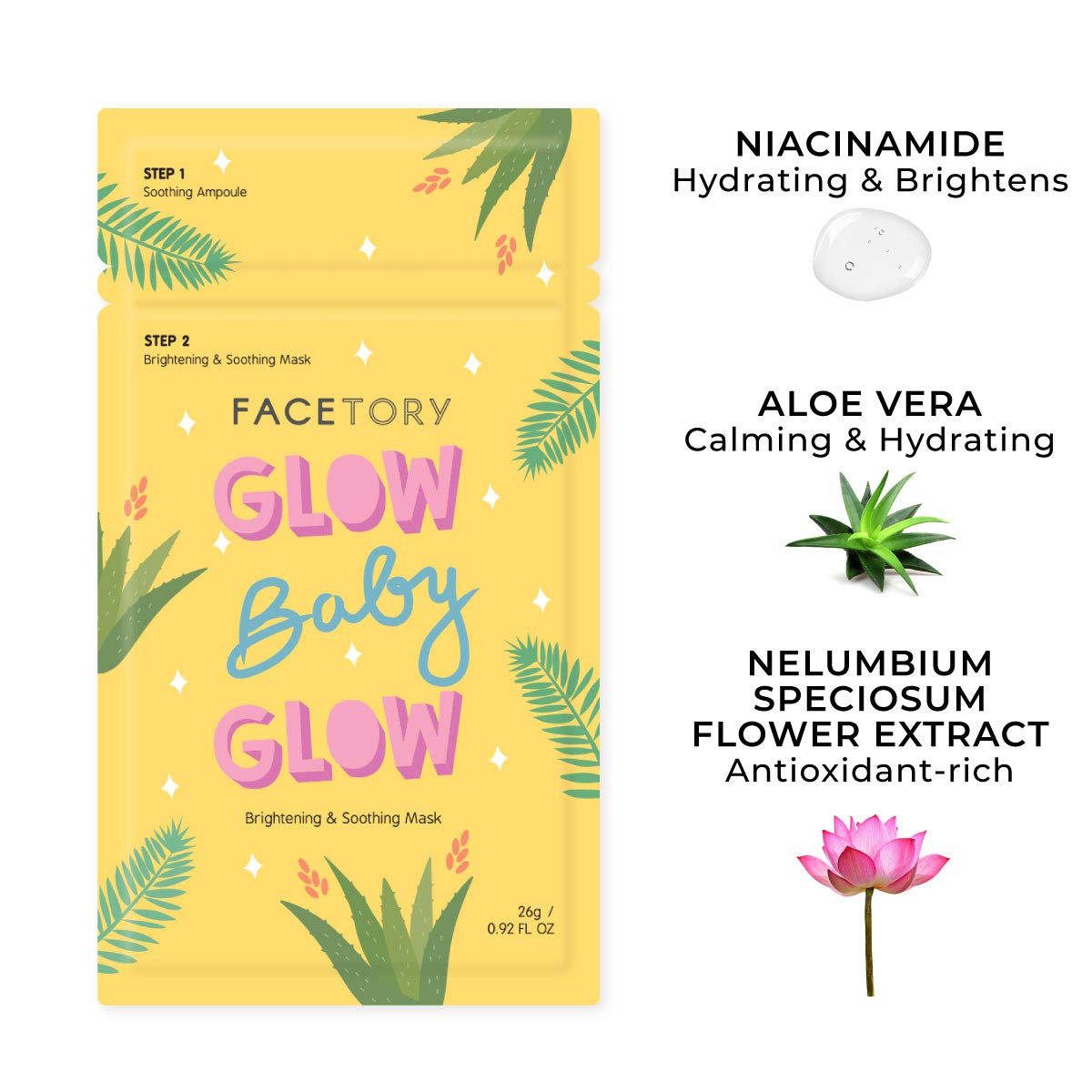 FACETORY soothing mask close-up calms irritation for comfortable skin.