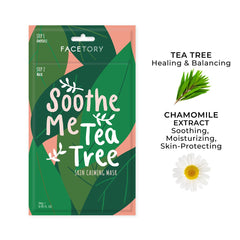 FACETORY Tea Tree Ampoule Application — preps skin with chamomile soothing essence.