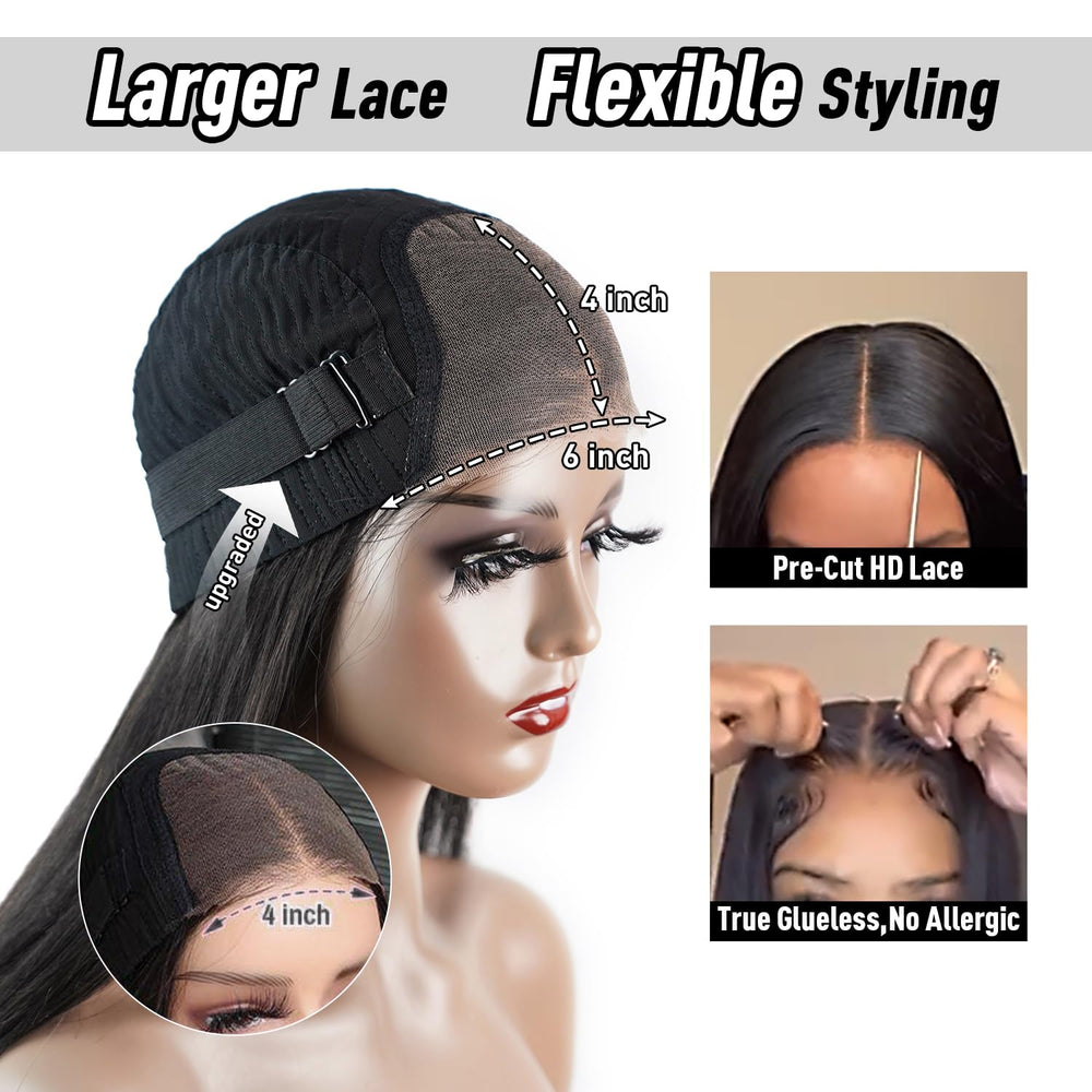 FACMOOD 100% human hair wig you can curl, straighten, or dye