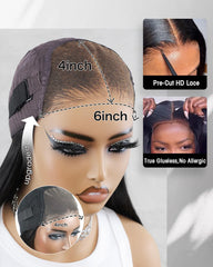 FACMOOD pre-plucked hairline with baby hairs for a natural-looking edge.
