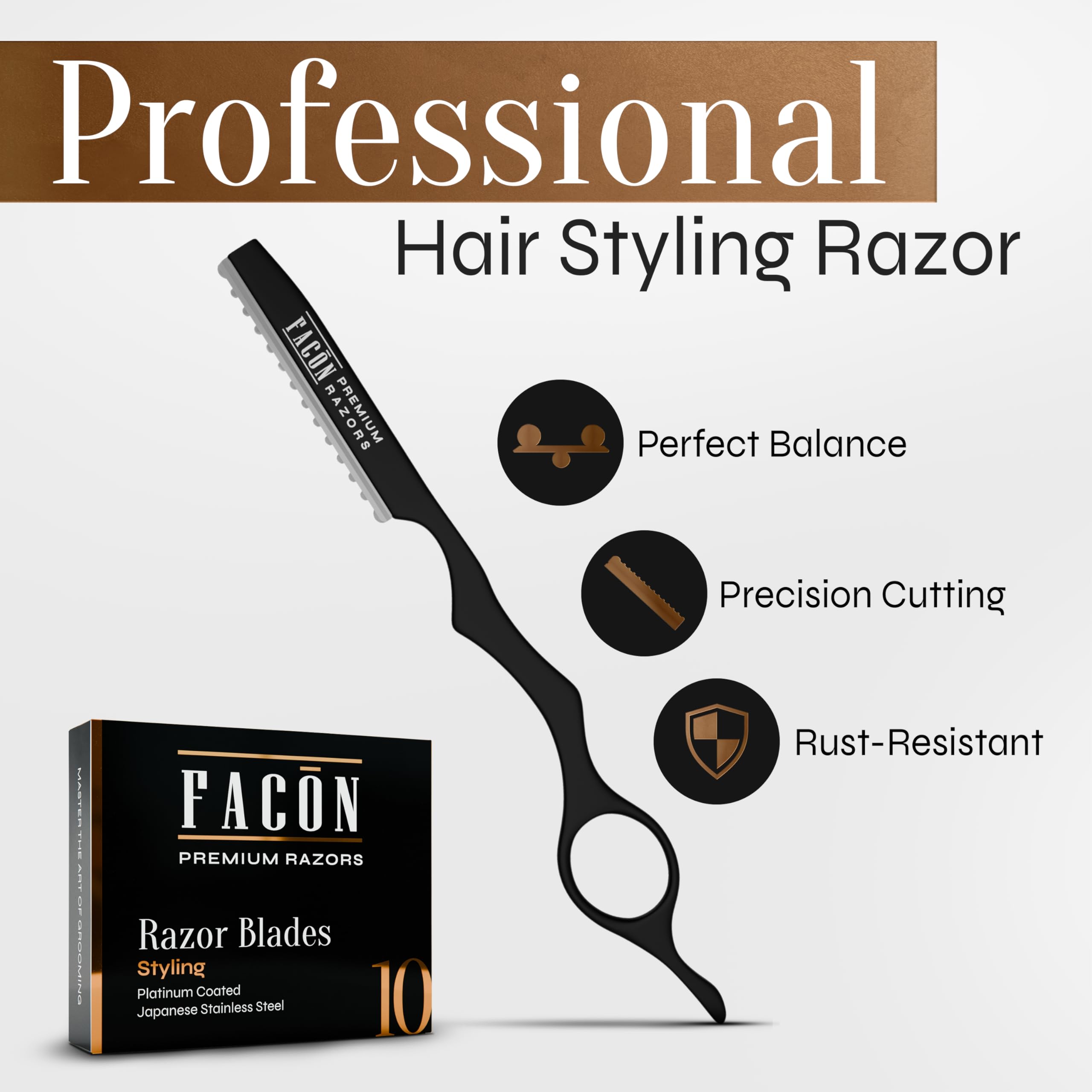 FACON Faether Razor blades 11-pack ready for sharp, precise cuts and longer tool life