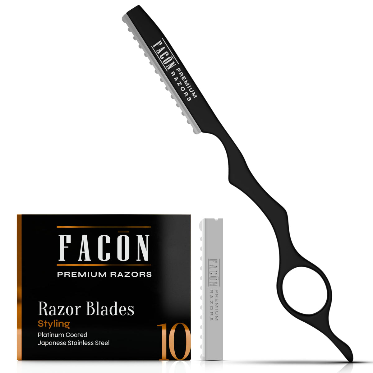 FACON Faether Razor kit open case for easy storage and quick on-the-go styling