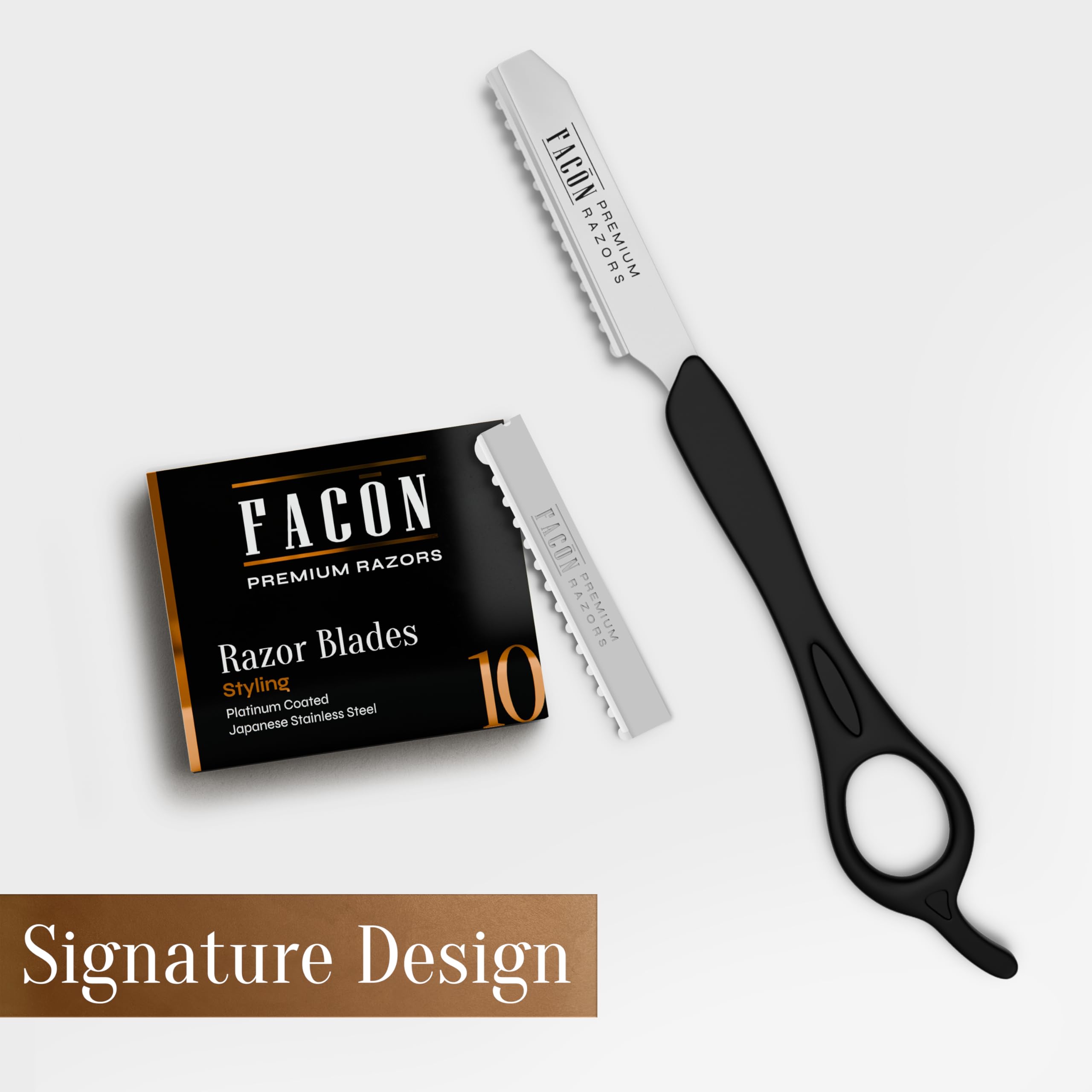 FACON precision blades preset for easy grooming and reliable performance.