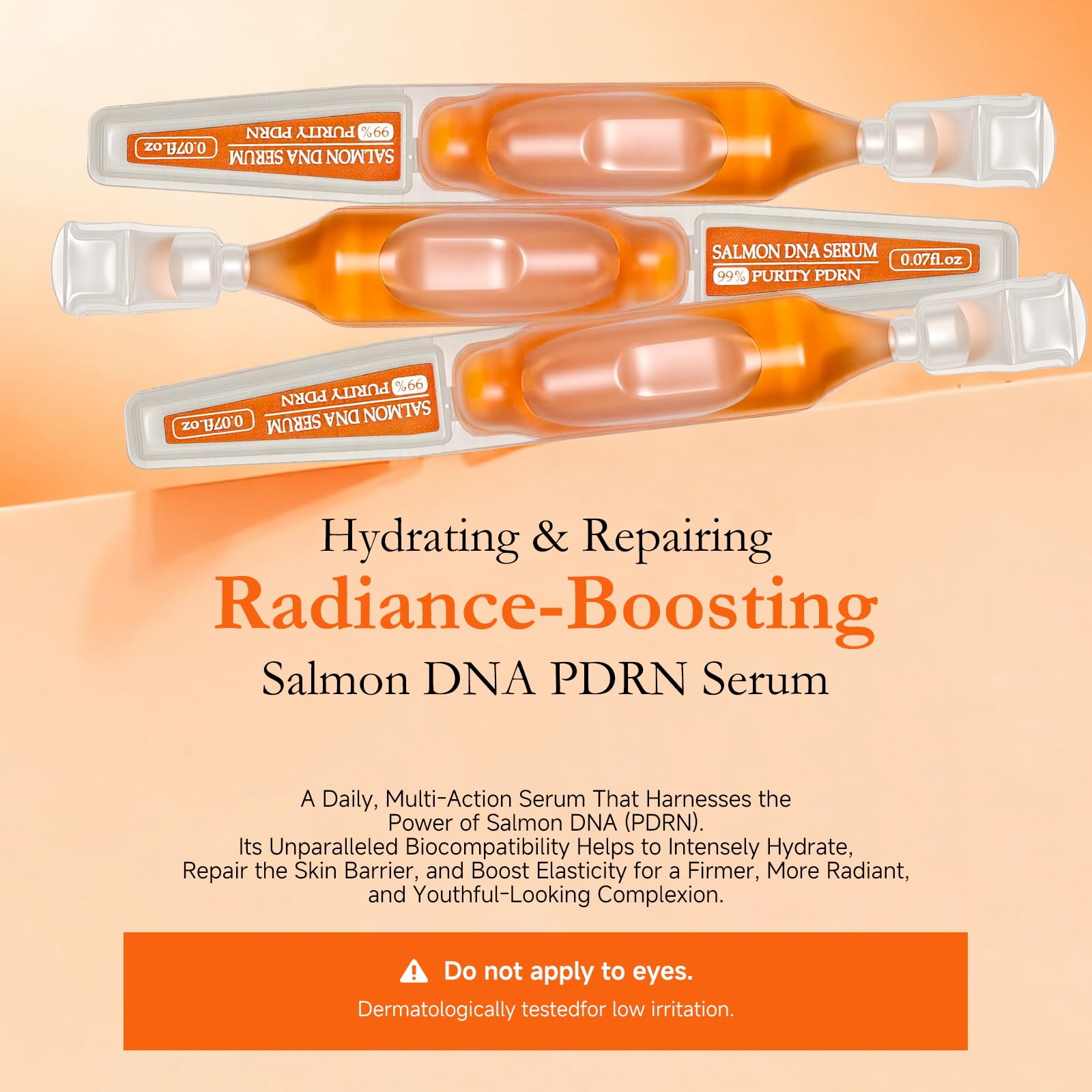 FaczUryn Salmon DNA Serum packaging box with seals emphasizes freshness and stability