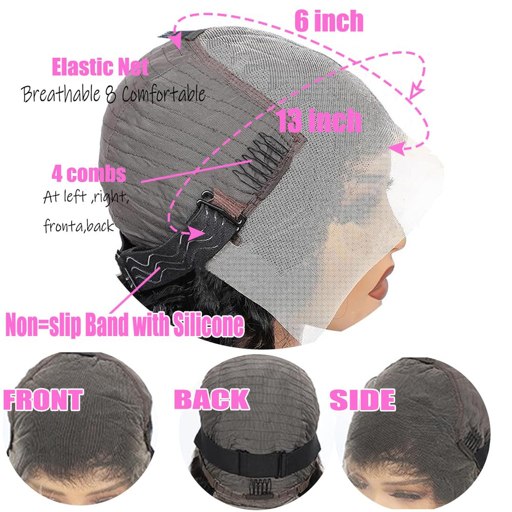 Fadaina adjustable cap with four combs ensures secure comfortable fit.