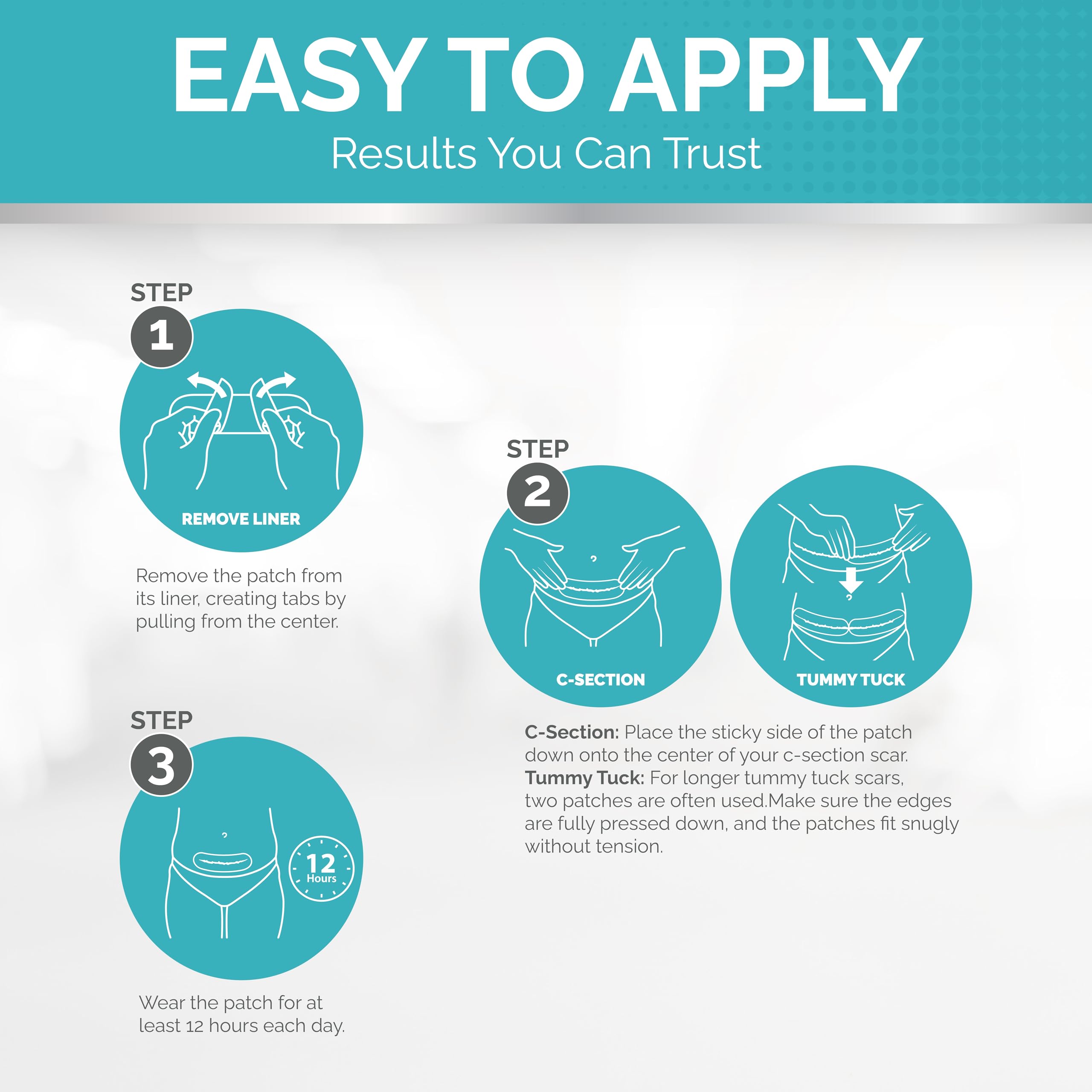 Fade Away scar sheets are reusable and washable