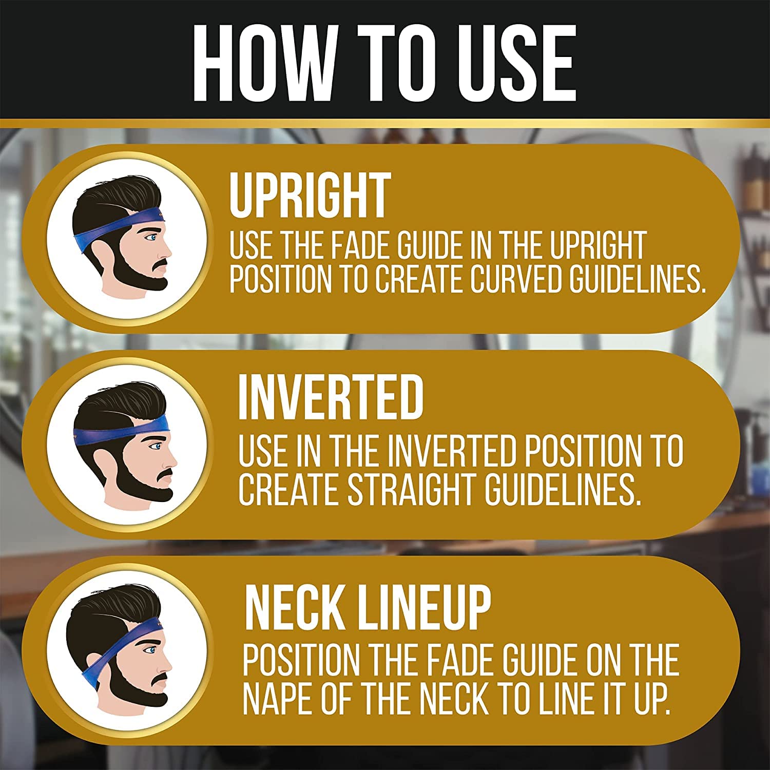 Fade Guide clipper compatibility shows works with clippers and trimmers for DIY fades