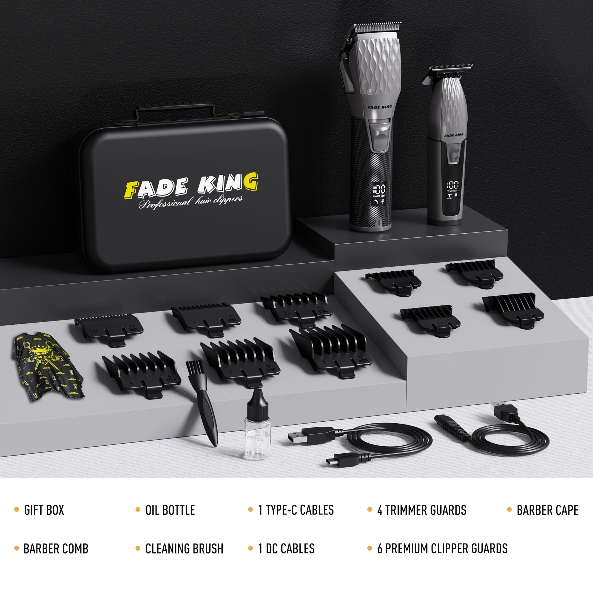 FADEKING attachments kit for versatile hair lengths and beard styles