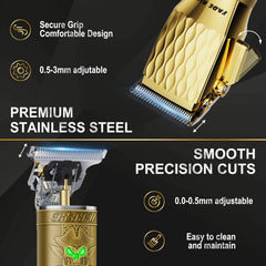 FADEKING beard trimmer side profile highlighting comfortable grip for quick grooming