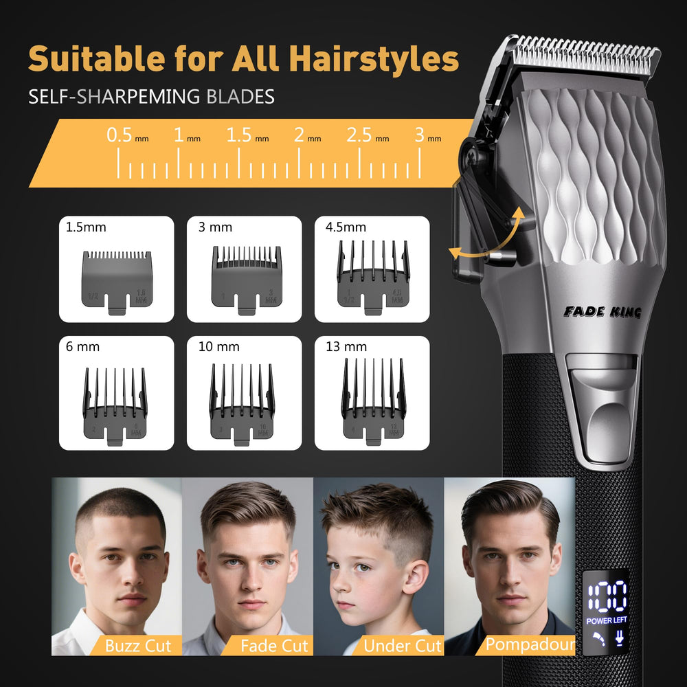 FADEKING beard trimmer zero-gap design close-up for precise edge work