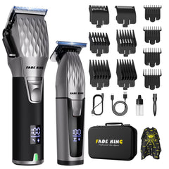 FADEKING cordless hair clippers full kit for home barber-style grooming with long runtime