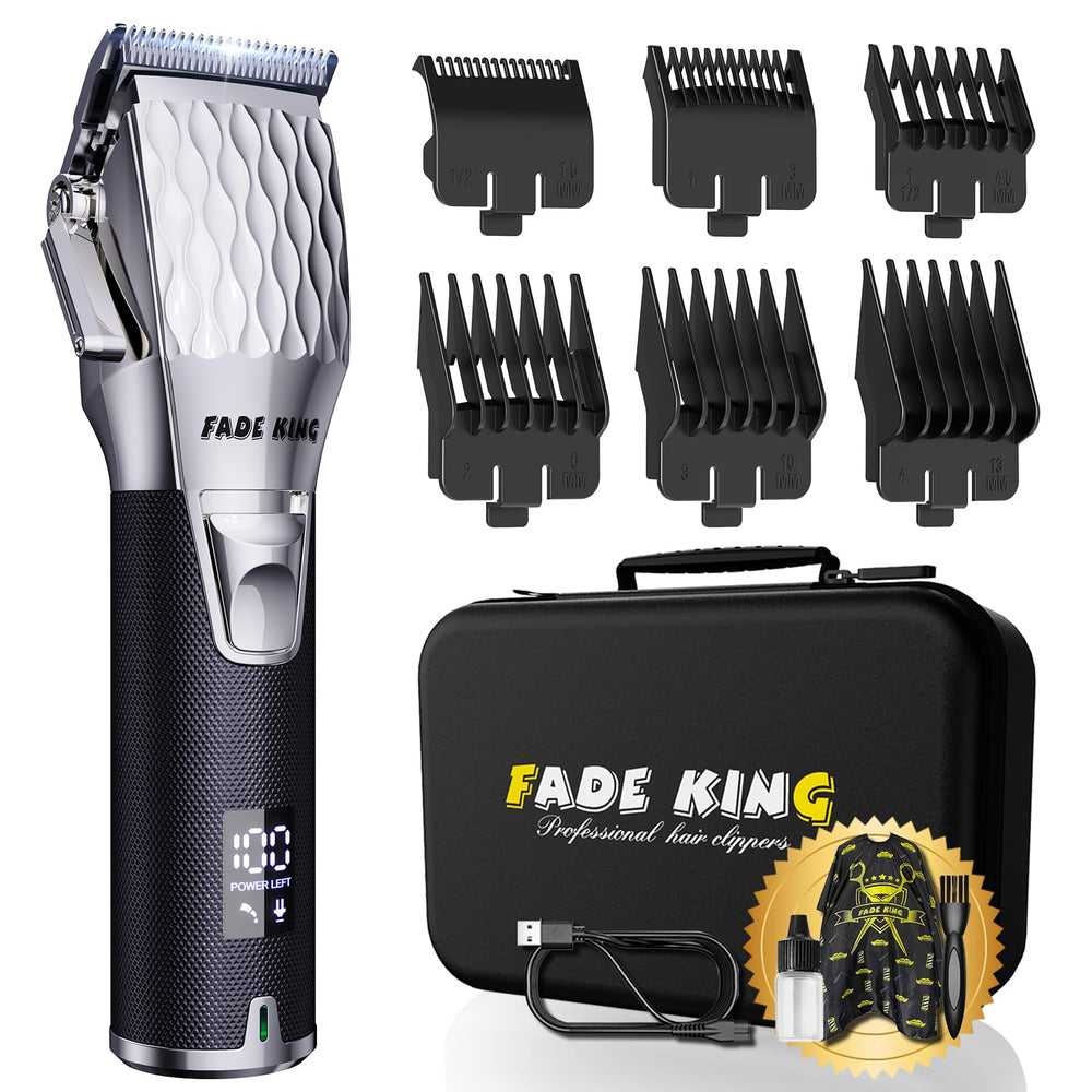 FADEKING cordless hair clippers in hand for precise on-the-go grooming