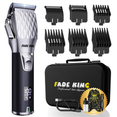 FADEKING cordless hair clippers in hand for precise on-the-go grooming